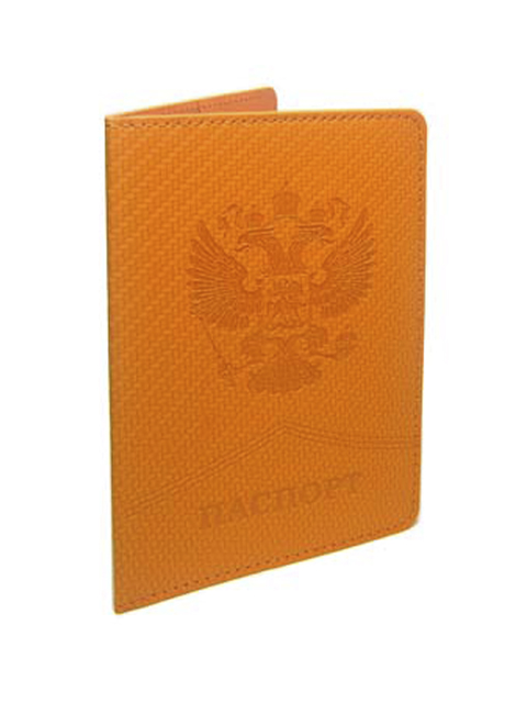 Обложка для паспорта Intelligent "Герб" оранжевый, к/зам, тиснение