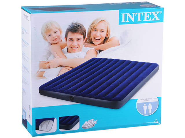 Кровать надувная "INTEX Classic Downy" флок, 68755