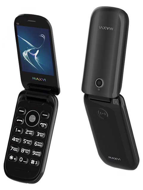 Мобильный телефон раскладушка Maxvi Е3 Radiance Black