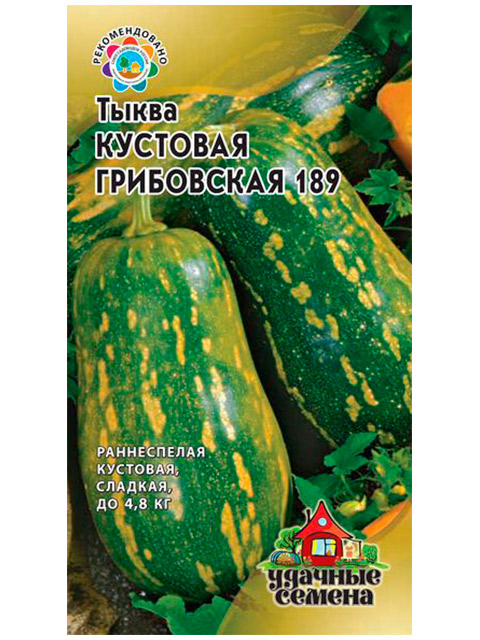 Тыква Грибовская кустовая 189, 1,0 г, ц/п Уд.с.