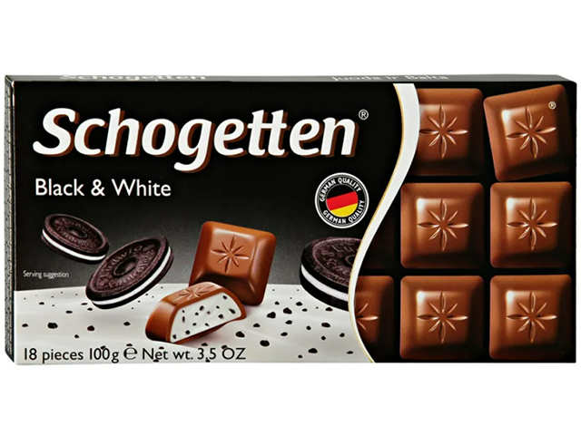 Шоколад молочный Schogetten "Black & White" (с кремом), 100гр