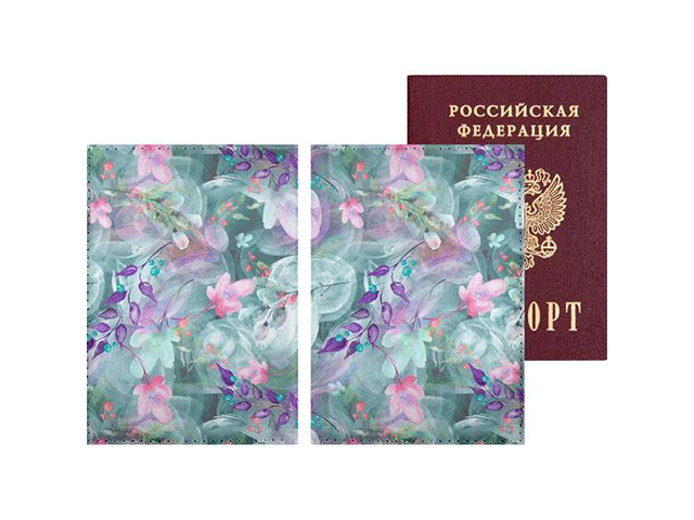 Обложка для паспорта deVENTE "Нежность" искусственная кожа, цв. печать