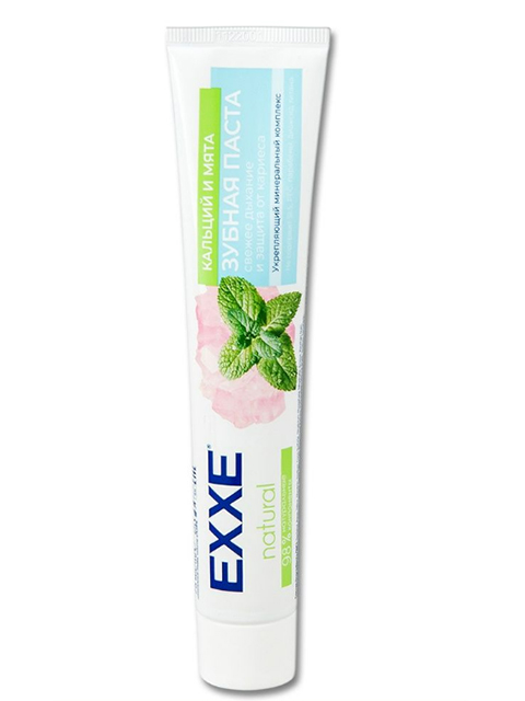 Зубная паста  EXXE natural Кальций и мята 75мл