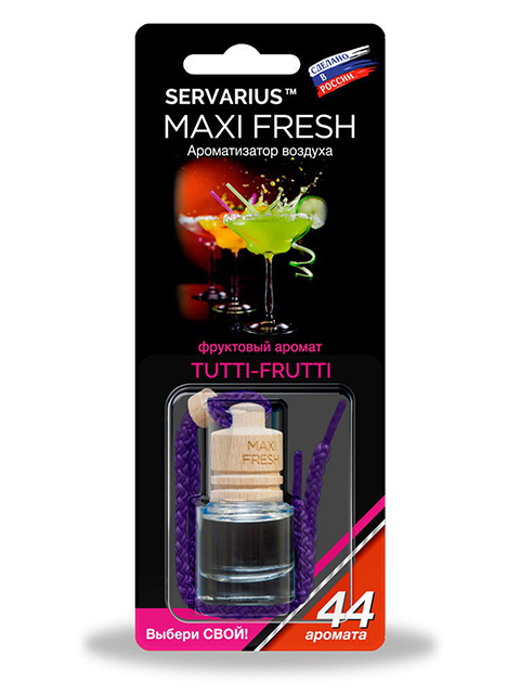 Ароматизатор для авто 5мл "MAXI FRESH. Tutti Frutti" подвесной
