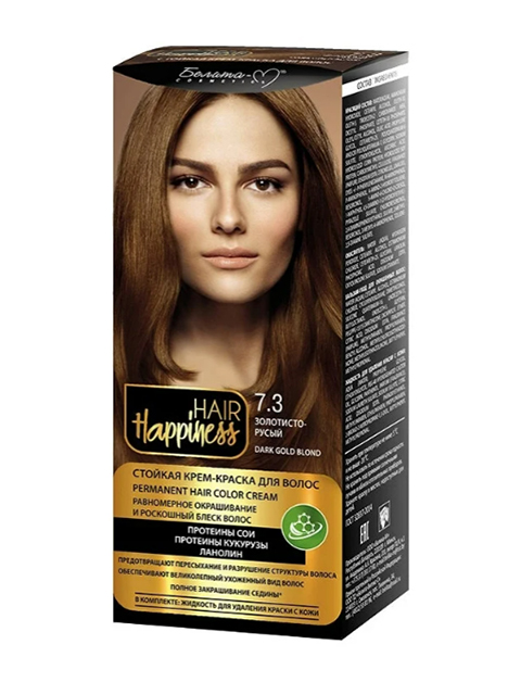 Крем-краска для волос HAIR Happiness 7.3 Золотисто-русый