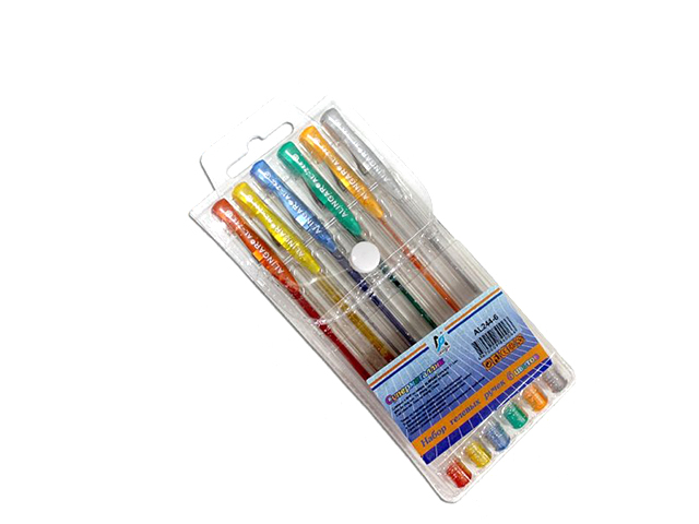 Набор гелевых ручек "Alingar" суперметаллик, 6цв.