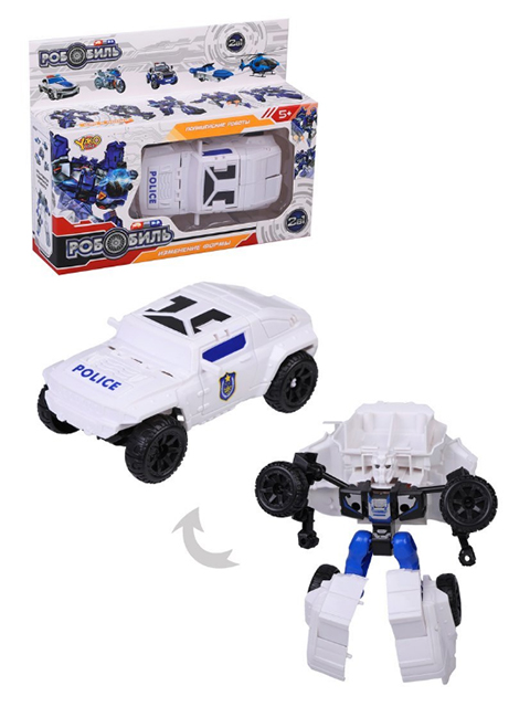 Игрушка "Робот-полицейский джип" в коробке