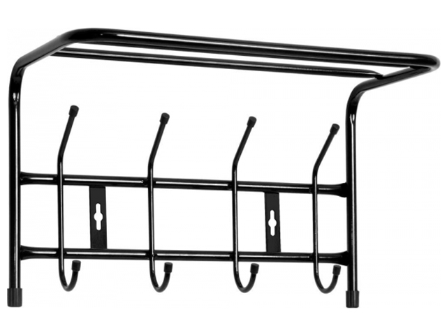 Вешалка "Nika" настенная с полкой 4 крючка