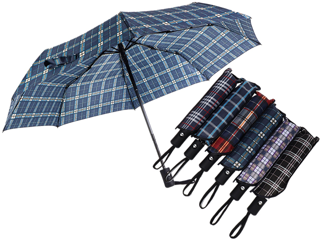 Зонт женский автомат "Клетка" R48/55, 8 спиц