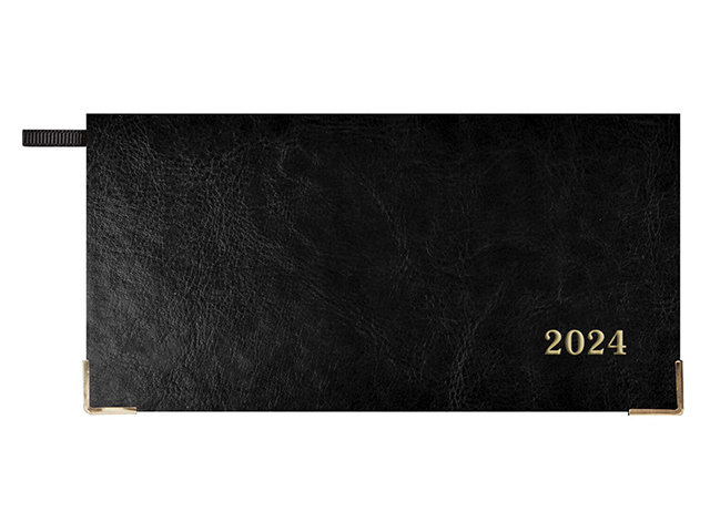 Еженедельник датированный А6 64 листа Феникс+ "Escalada 2024. Сариф" черный, искусственная кожа