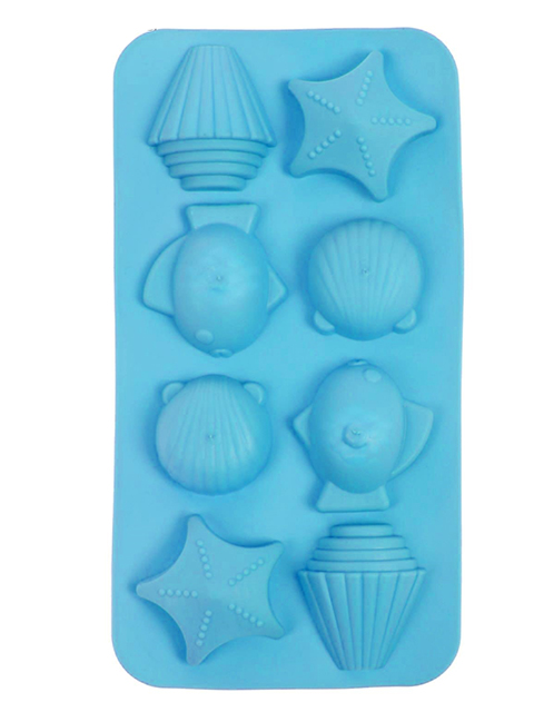Форма для льда и конд.украшений "Морской берег" 8 ячеек 19х10 см (3,2х3,5см), цвет МИКС 812807