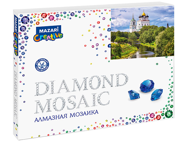 Алмазная мозаика Mazari Creative "Псковский кремль" 40х50 см, на подрамнике