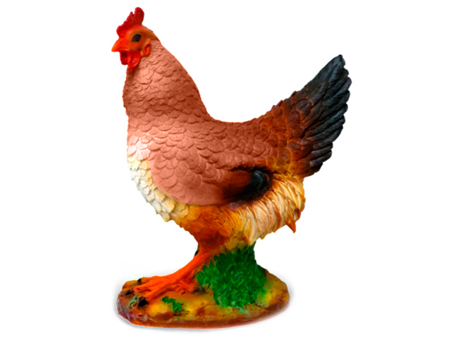 Фигура из гипса "Курица большая (цветная)"