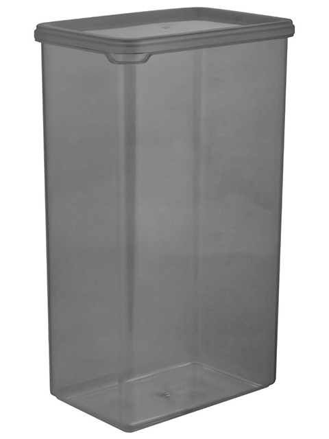 Банка для сыпучих продуктов "Plast Team BLACK" 1,65л, прямоугольная