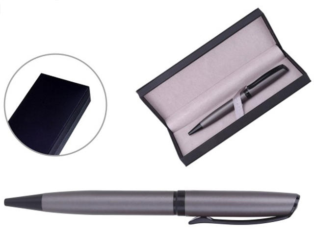 Ручка шариковая "Mazari.Orlando" цвет корп.матовый/мокрый асфальт, 0,7 мм, поворот. механ., синяя, в подар. упак.