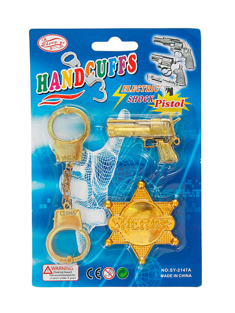 Набор "Шериф" (пистолет+наручники+значок)