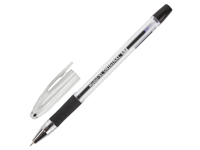 Ручка шариковая масляная BRAUBERG "Model-XL ORIGINAL", с грипом, узел 0,7 мм, линия 0,35 мм, черная