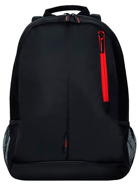 Рюкзак молодежный GRIZZLY 32х45х13 см, полиэстер, черо-красный