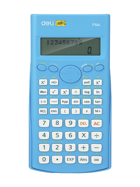 Калькулятор научный "Deli", E1710A/BLU, 10+2-разр., синий