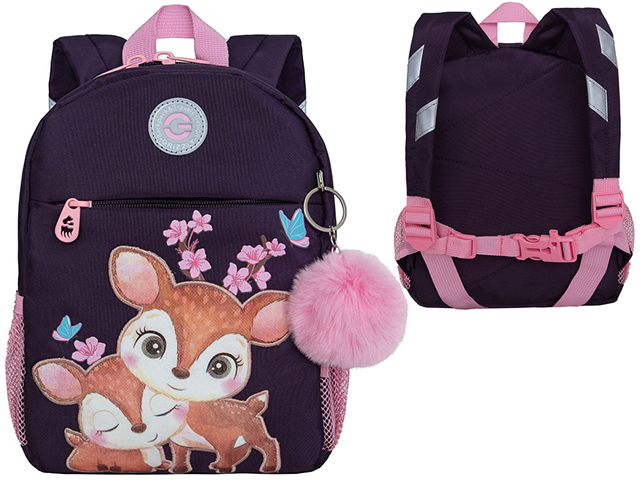 Рюкзак детский GRIZZLY с одним отделением,фиолетовый