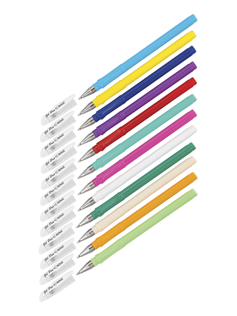 Ручка гелевая "СОЮЗ/ Gel Pen" 0.7мм, корпус цветной, черная (без штрих-кода)