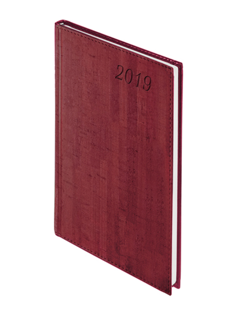 Еженедельник датированный 2019 г., А4, BRAUBERG "Wood", благородное дерево, бордовый, 210х297 мм, 129017