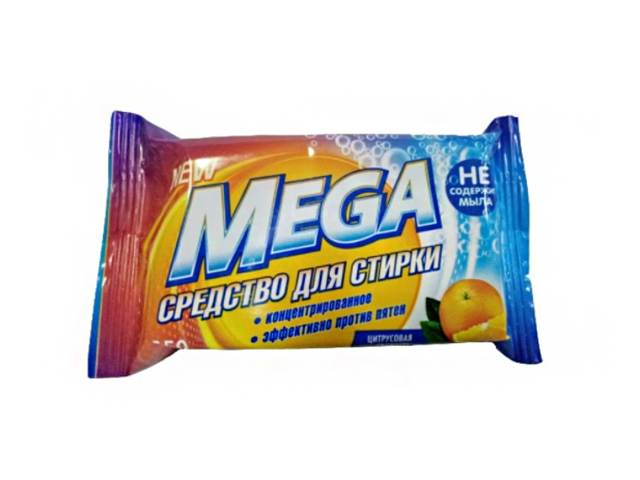 MEGA 150г "Цитрусовая свежесть" средство для стирки твердое