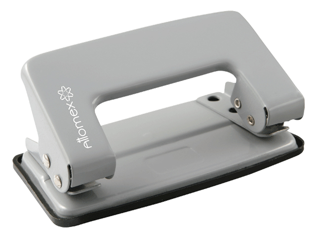 Дырокол "Attomex", 10 листов , металл, серый