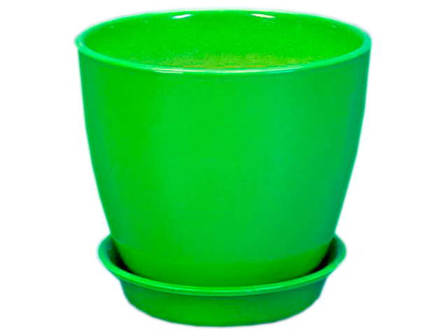 Горшок для цветов "Виктория КП" 16 см (зеленый.) керамика