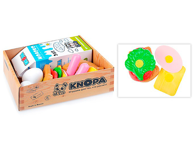 Игровой набор KNOPA "Плотный завтрак" 12 предметов, в сетке, пластмасса