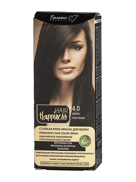 Крем-краска для волос HAIR Happiness 4 Шатен