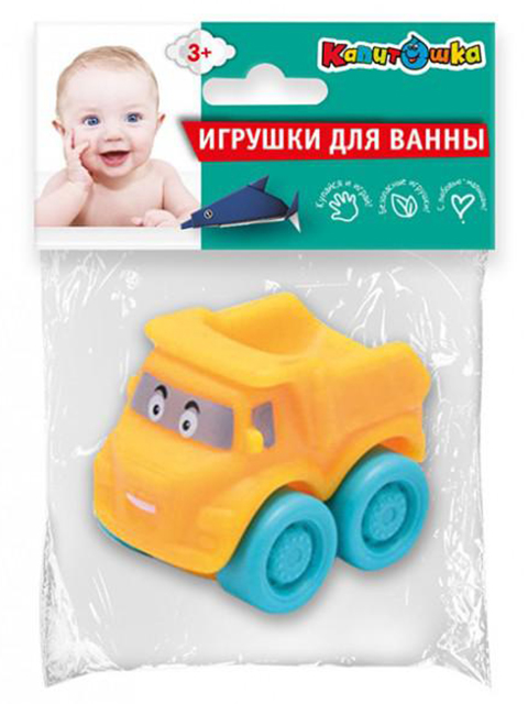 Игрушка для ванны "Капитошка. Машинка желтая" 1шт