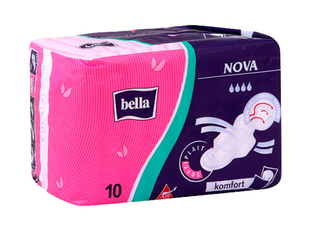 Прокладки Bella Classic Nova. COMFORT drainette с крылышками, 10 штук в упаковке