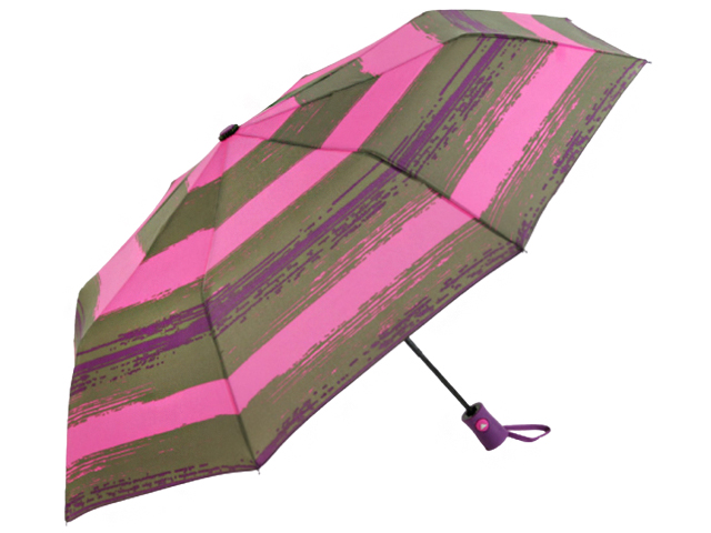 Зонт женский полуавтомат "Полосы" r=48см, 8 спиц