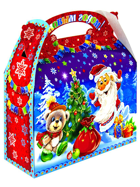 Коробка подарочная ГлафУпак "Скоро-скоро Новый год" 22х27х9,5 см, складная