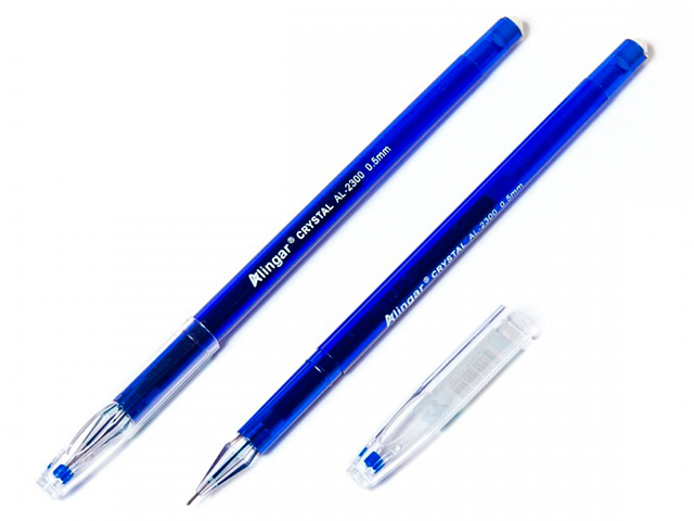 Ручка гелевая Alingar "Кристалл" 0,5 мм, синие чернила, с тонированным корпусом