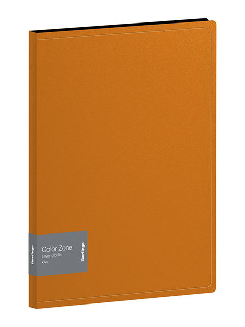 Папка А4 с зажимом Berlingo "Color Zone" 17 мм, 1000мкм, оранжевая