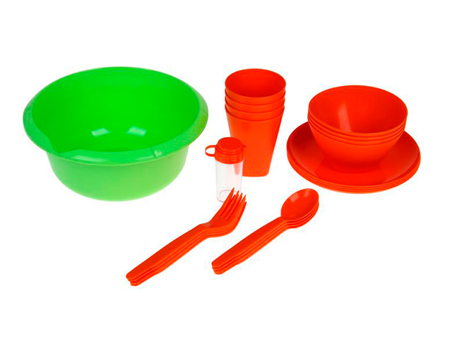 Набор посуды для пикника "Picnic mini Мандарин" 4 персоны, 22 предм., пластик