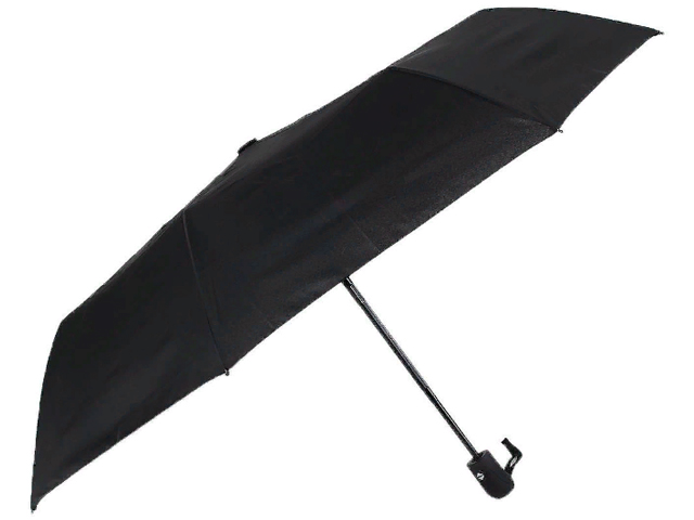Зонт мужской, автомат, черный, 8 спиц, d=55см