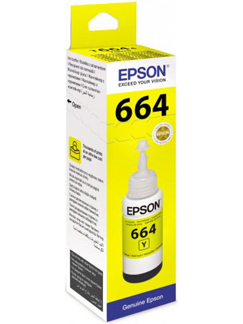 Чернила "EPSON" T6644 70мл., для катриджей, желтые