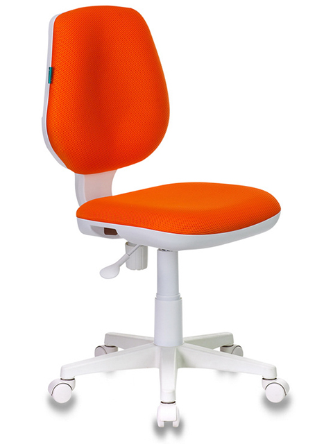 Кресло Бюрократ, CH-W213/TW-96-1, оранжевый, пластик белый