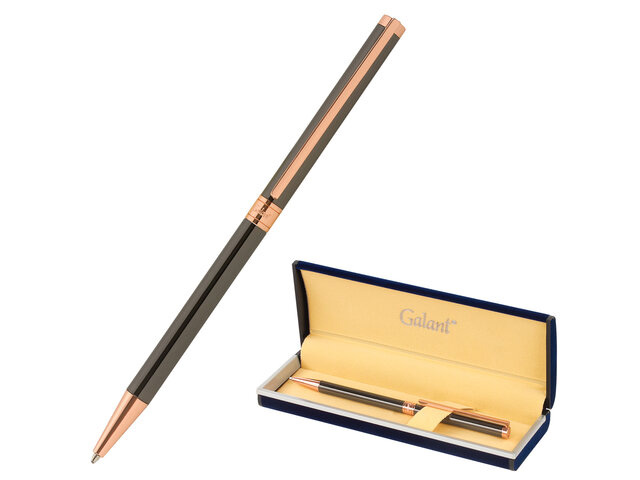 Ручка шариковая Galant "ASTRON BRONZE" поворотный механизм, 0,7мм, синяя, в подарочной упаковке