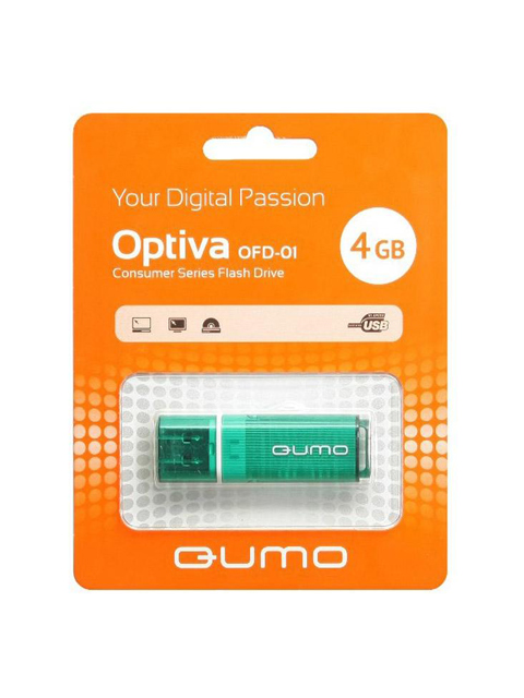 Флэш-диск QUMO 04Gb Optiva-01 Green