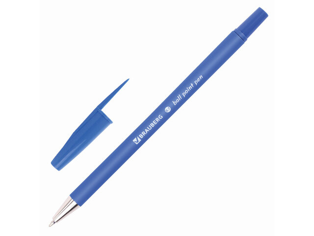 Ручка шариковая BRAUBERG "Capital-X" 0.5 мм, корпус soft-touch, синяя