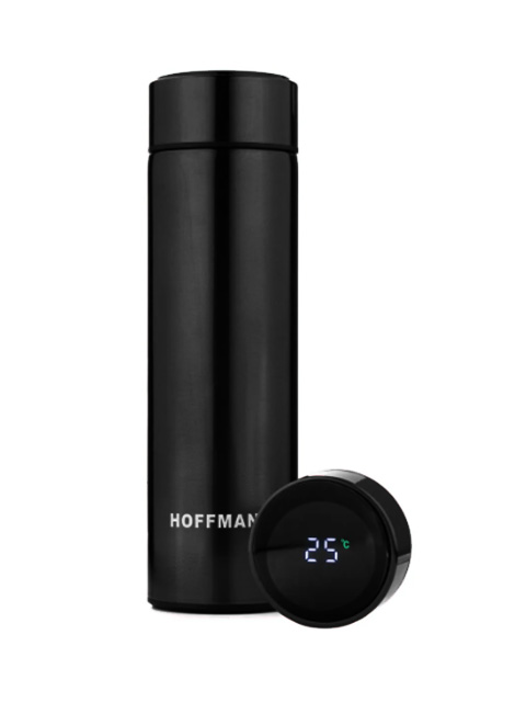 Кружка-термос "HOFFMANN" с термодатчиком HM 20500, 0,5л, черный
