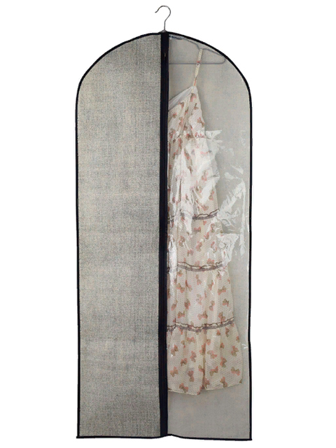 Чехлы для одежды "VETTA" 60х138см, с прозрачным окном, искусственный лен, полиэтилен
