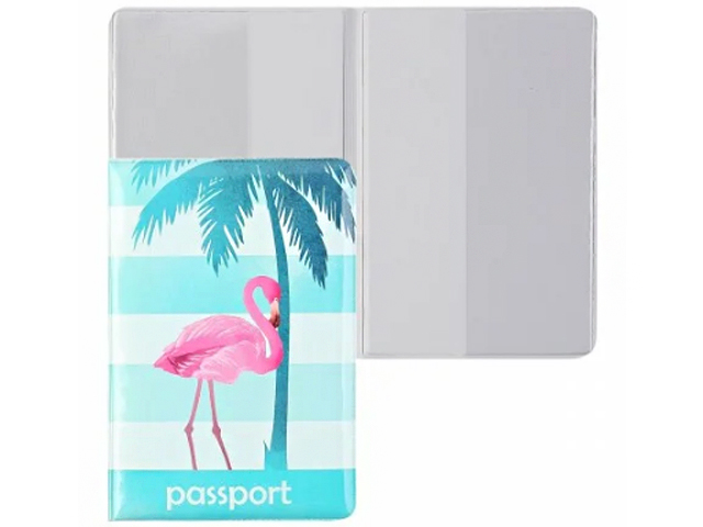 Обложка для паспорта MILAND "Фламинго" ПВХ