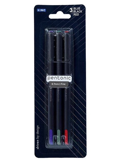 Набор шариковых ручек LINC "PENTONIC", 0,7 мм, 3 цвета
