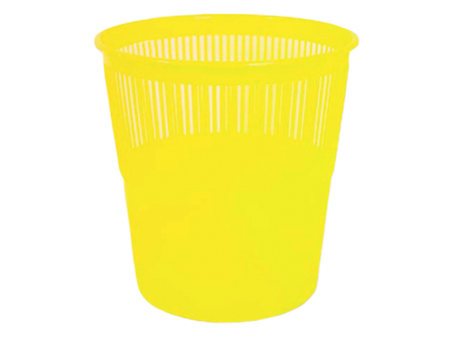 Корзина для бумаг Schreiber/Tukzar, 12л пластиковая желтая флуоресцентная