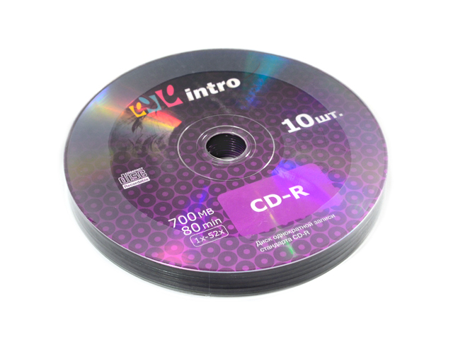 Диск CD-R Intro 700 Мб 52х Shrink 10